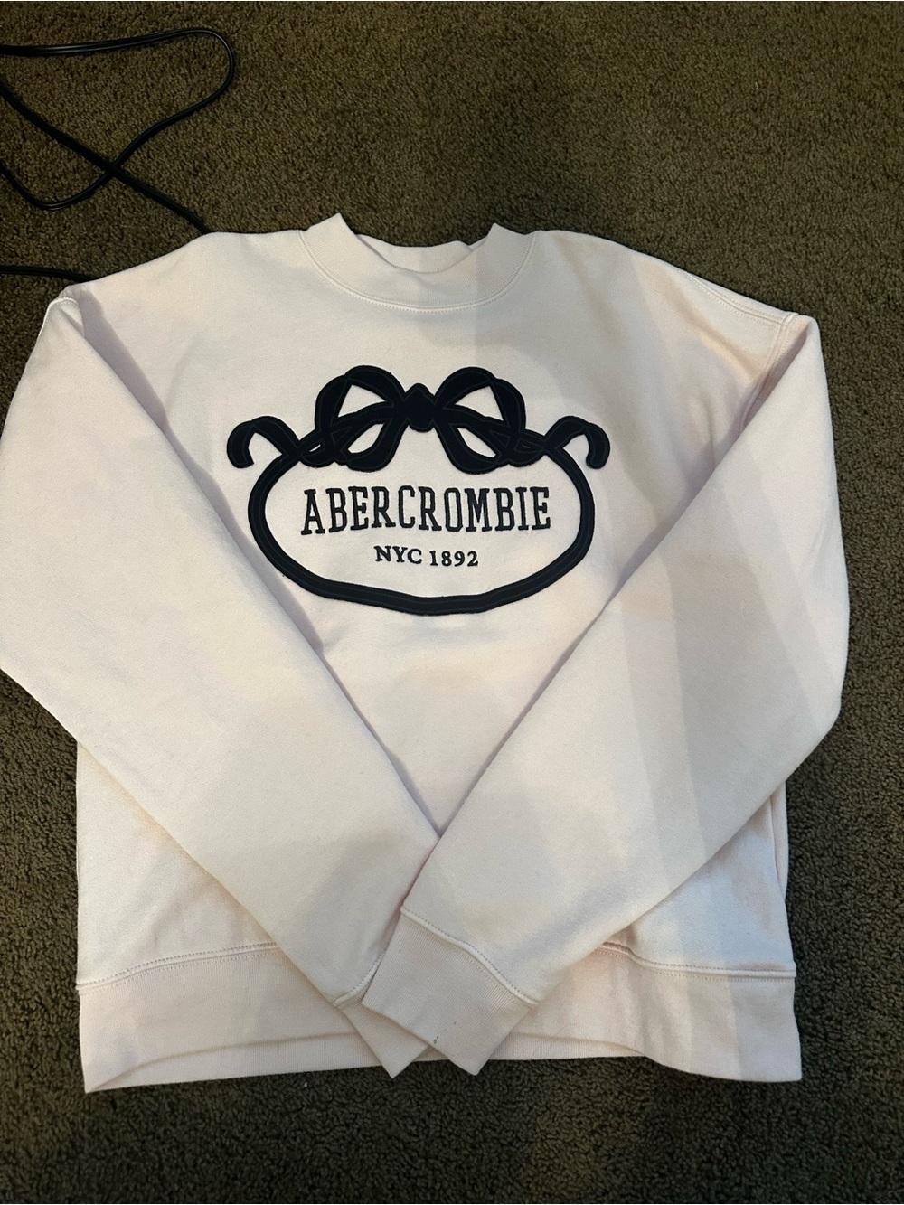 Abercrombie Pink Logo Crewneck Sweatshirt